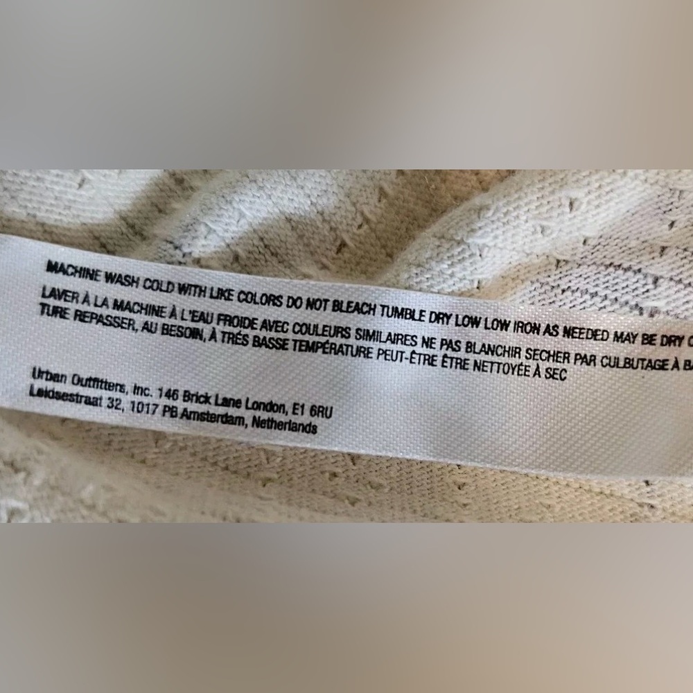 Anthropologie Cream Print Jumper, roomy small - Picture 9 of 9